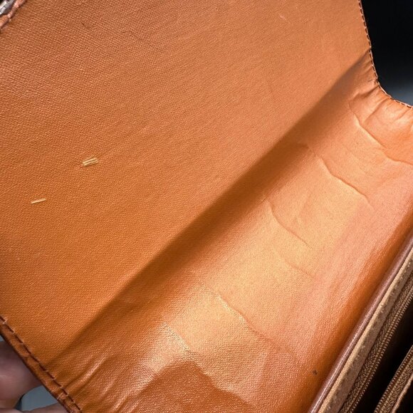 Vintage Purse Shoulder Bag Crossbody 1990s Marchino Toggle Brown Gold Toned Y2K - Picture 10 of 13